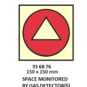 336876 FIRECONTSYMBOL,150x150MM,SPACEMONITOREDBYGASDETECTOR(S)