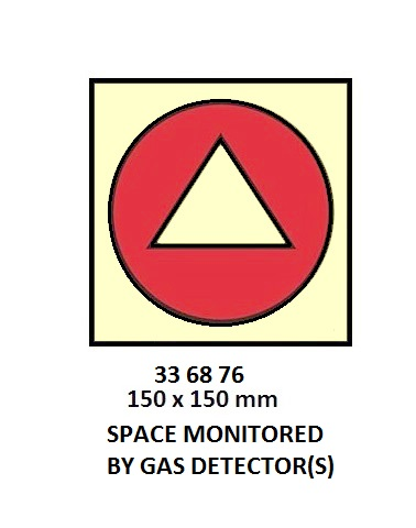 336876 FIRECONTSYMBOL,150x150MM,SPACEMONITOREDBYGASDETECTOR(S)
