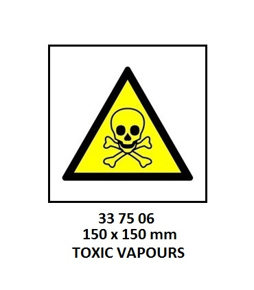 337506 HAZARDSIGN,150x150MM,TOXICVAPOURS