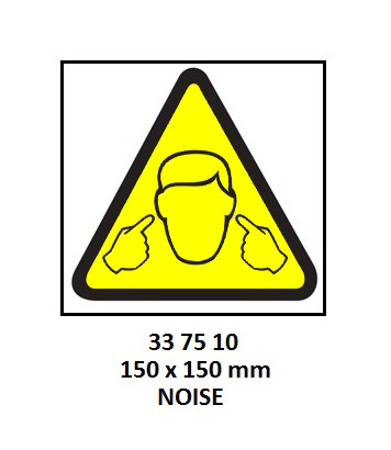337510 HAZARDSIGN,150x150MM,NOISE