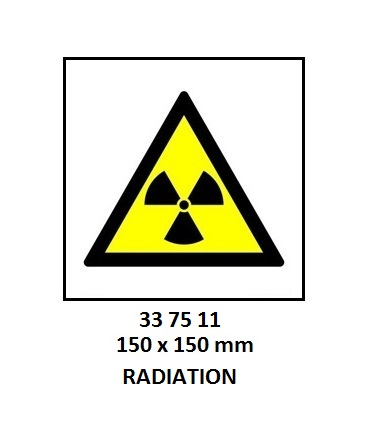 337511 HAZARDSIGN,150x150MM,RADIATION