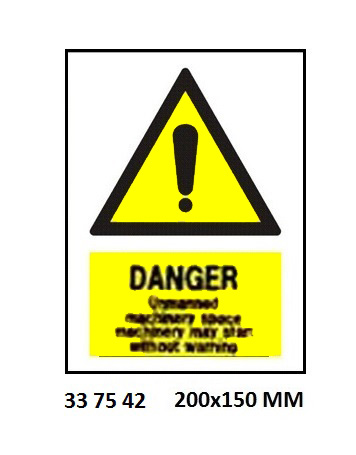 337542 HAZARDSIGN,200x150MM,DANGER