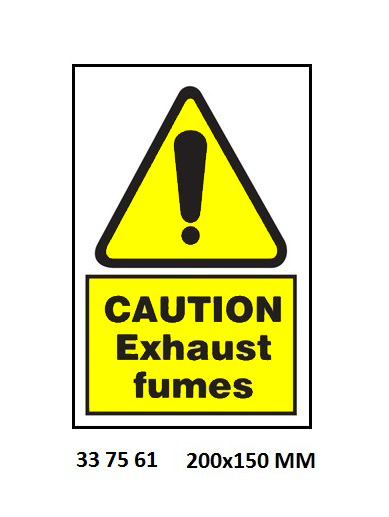337561 HAZARDSIGN,200x150MM,EXHAUSTFUMES