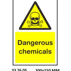337605 HAZARDSIGN,200x150MM,DANGERHARMFULCHEMICALS