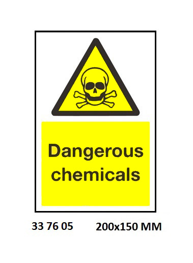 337605 HAZARDSIGN,200x150MM,DANGERHARMFULCHEMICALS