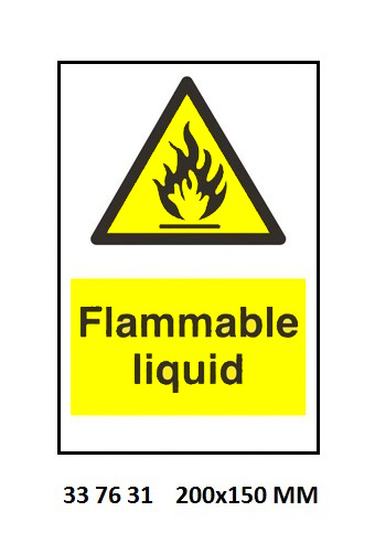 337631 HAZARDSIGN,200x150MM,FLAMMABLELIQUID