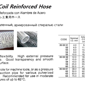 350361 PVCSTEELCOILREINFORCEDHOSE,ID-38xOD-48MM6KG