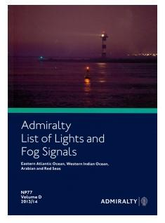 370614 ADMIRALITYLISTOFLIGHT&FOGSIGNAL,VOL.DNP-77