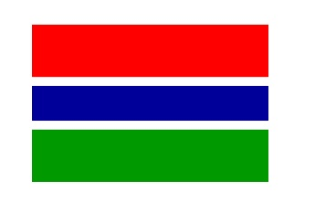 373479 NATIONALFLAG,SIZE:3'x4',REPUBLICOFTHEGAMBIA