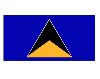 373883 NATIONALFLAG,SIZE:3'x5',SAINTLUCIA