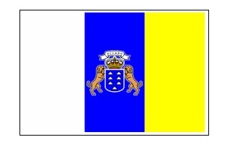 374039 NATIONALFLAG,SIZE:4'x6',CANARYISLAND