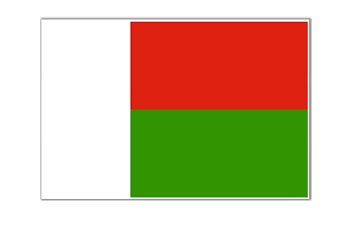 374428 NATIONALFLAG,SIZE:6'x8',MADAGASCAR