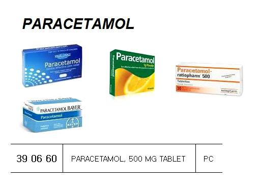 390660 PARACETAMOL,500MGTABLET
