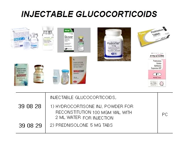 390828 INJECTABLEGLUCOCORTICOIDS,1)HYDROCORTISONEINJ.POWDERFORRECONSTITUTION100MGMVIALWITH2MLWATERFORINJECTION