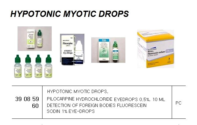 390859 HYPOTONICMYOTICDROPS,PILOCARPINEHYDROCHLORIDEEYEDROPS0.5%,10ML