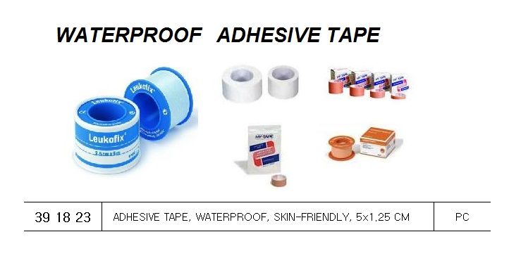 391823 ADHESIVETAPE,WATERPROOF,SKIN-FRIENDLY,5x1.25CM