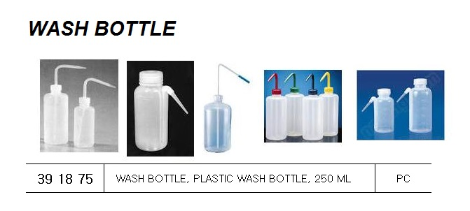 391875 WASHBOTTLE,PLASTICWASHBOTTLE,250ML
