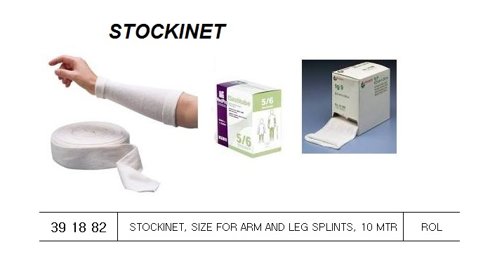 391882 STOCKINET,SIZEFORARMANDLEGSPLINTS,10MTRROL