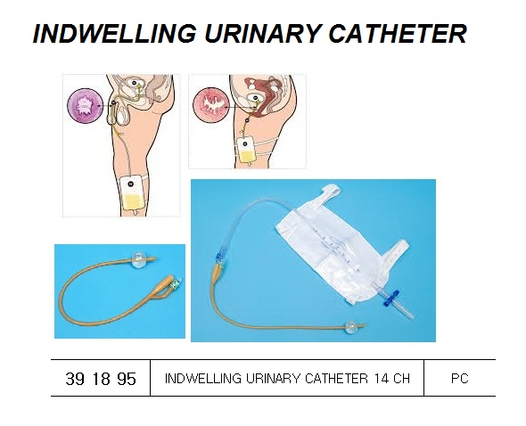 391895 INDWELLINGURINARYCATHETER14CH