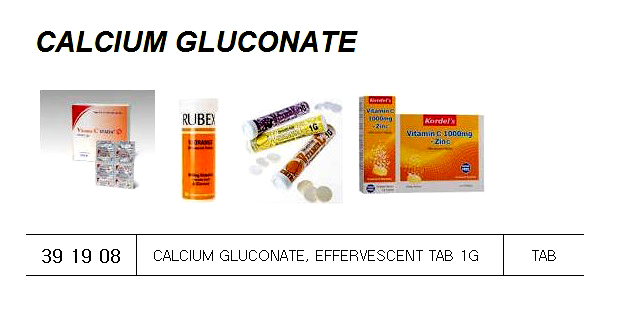 391908 CALCIUMGLUCONATE,EFFERVESCENTTAB1G