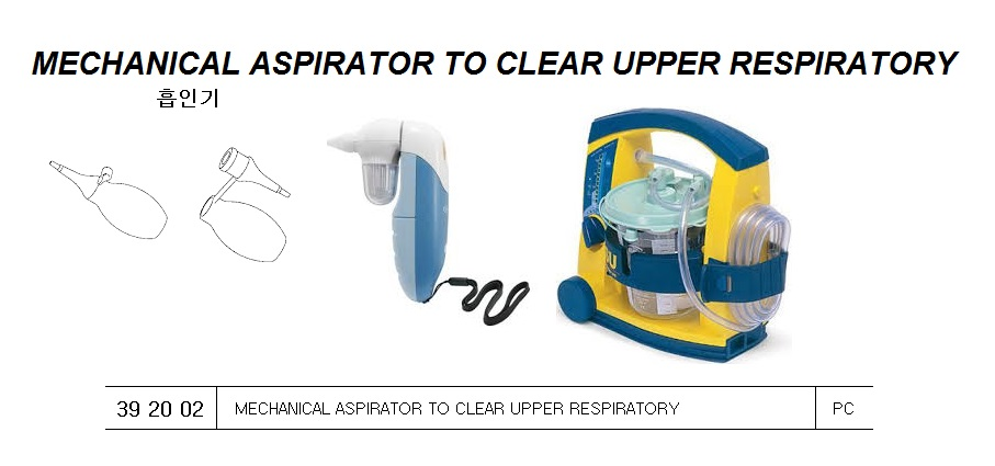 392002 MECHANICALASPIRATORTOCLEARUPPERRESPIRATORY