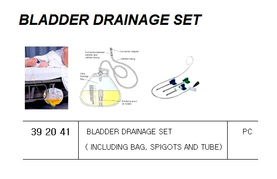 392041 BLADDERDRAINAGESET(INCLUDINGBAG,SPIGOTSANDTUBE) - imeci