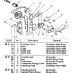 490119 PARTFORMORTISELOCK,OHS#2320,#6,CYLINDERLOCK