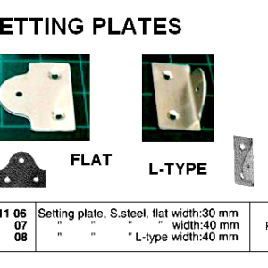 491106 S.STEELSETTINGPLATE,FLATTYPE,W30MM