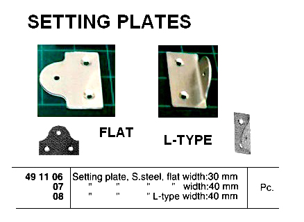 491106 S.STEELSETTINGPLATE,FLATTYPE,W30MM