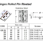 492521 HINGEROLLEDPINRIVETED,40MM