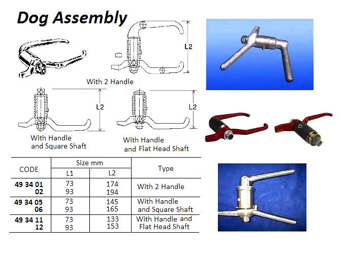 493411 DOGASSEMBYWITHHANDLEANDFLATHEADSHAFT,73x133MM