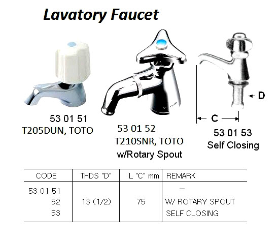 530152 LAVATORYFAUCETWITHROTARYSPOUT13(1/2)