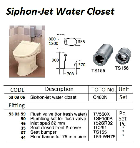 530306 WATERCLOSETSIPHON-JETMODELC-48