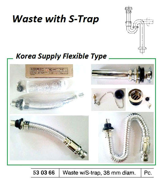 530366 WASTEWITHS-TRAPPIPE,38MMDIAM