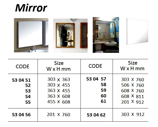 530455 MIRROR455x608MM