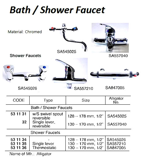 531136 SHOWERFAUCET,THERMOSTATIC,130-170MM,1/2"