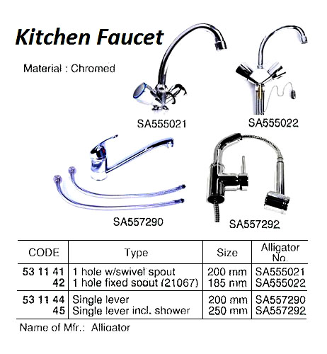 531144 KITCHENFAUCET,SINGLELEVER,200MM
