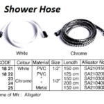 531822 SHOWERHOSE,CHROMEPVC,1/2"125CM