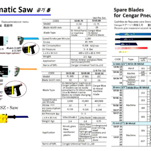 590692 SPAREBLADEFORCENGARPNEUMATICSAW,19MM(3/4")WIDEBI-METAL,MACHINETY,152MM,10TEETH,#MB150