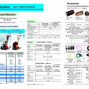 591964 ELECTRICRUSTREMOVALMACHINE,W:200MM,AC110V,1P,ICO,11500-0-200M
