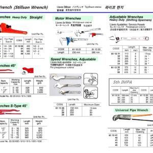 611311 PIPEWRENCH45DEG.,1"