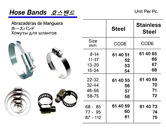 614069 ST.STEELHOSEBAND,22-32MM
