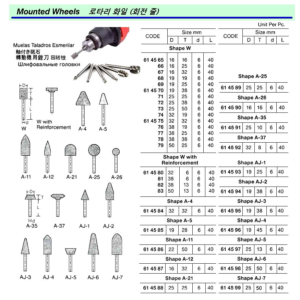 614588 ROTARYFILEWITHSHANKS,SHAPE-A21,25x25x40MM