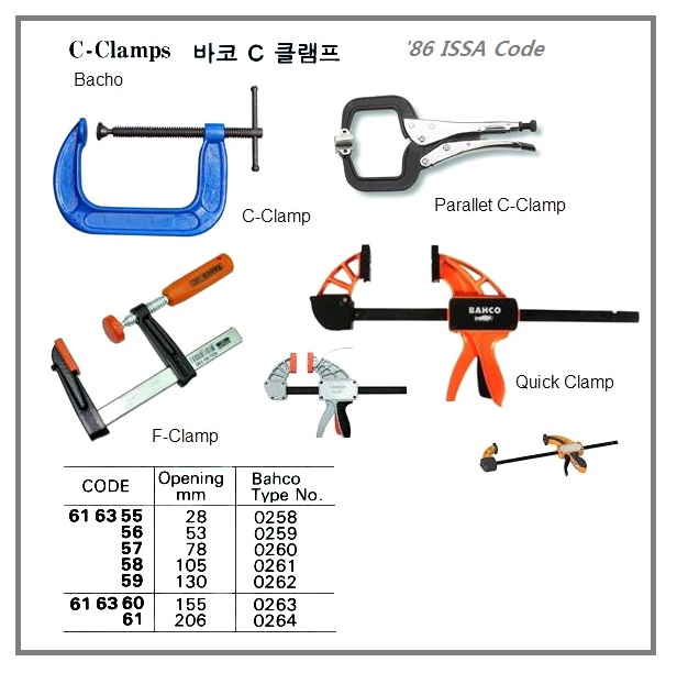 616361 C-TYPESCREWCLAMP,BAHCO#0264206MM