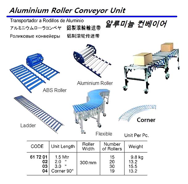 617203 ALUMINIUMROLLERCONVEYOR,300MMx3MTR