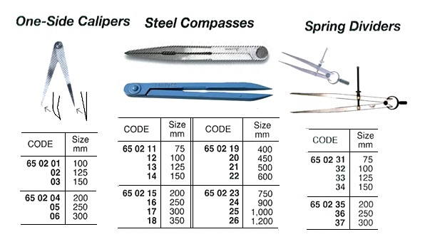 650216 STEELCOMPASS,250MM