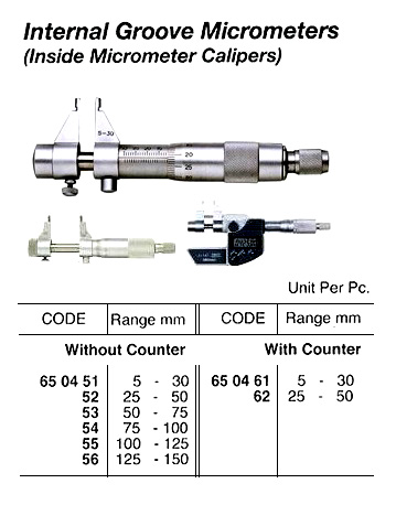 650455 INTERNALGROOVEMICROMETER,100-125M