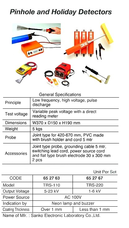 652766 PINHOLE&HOLIDAYDETECTOR,MODELTRE-20A