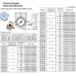 653288 PRESSUREGAUVE,FILLEDWITHGLYCERINE,BOTTOMBACKCONNETIONWITHBACKFLANGE,#MERG22113510G,0~160BAR,80MMDIA,