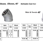 730109 ELBOW,SCREWED,MALLEABLECASTIRON,GALV,45DEG,2